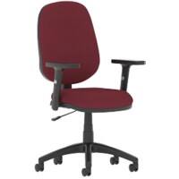 Dynamic Permanent Contact Backrest Task Operator Chair Height Adjustable Arms Eclipse I Ginseng Chilli Seat Without Headrest High Back