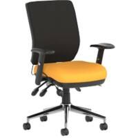 Dynamic Independent Seat & Back Task Operator Chair Height Adjustable Arms Chiro Senna Yellow Seat Without Headrest Medium Back