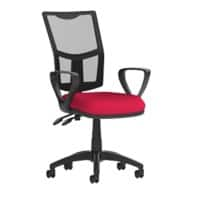 Dynamic Permanent Contact Backrest Task Operator Chair Loop Arms Eclipse II Black Back, Bergamot Cherry Seat Without Headrest Medium Back