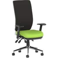 dynamic Stevia Operator Chair Synchro Tilt Fabric Height-Adjustable Armrest Green 110 kg Chiro 700 x 700 x 1,080 mm