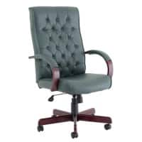 dynamic Chesterfield Executive Chair Basic Tilt Bonded leather Fixed Armrest Green 110 kg Chesterfield 640 x 650 x 1,100 mm