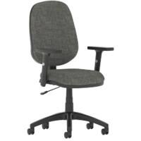 Dynamic Permanent Contact Backrest Task Operator Chair Height Adjustable Arms Eclipse Plus I Charcoal Seat Without Headrest High Back