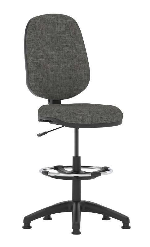 Dynamic Permanent Contact Backrest Task Operator Chair Without Arms Eclipse I Charcoal Seat Without Headrest High Back