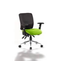 Dynamic Independent Seat & Back Task Operator Chair Height Adjustable Arms Chiro Myrrh Green Seat Without Headrest Medium Back