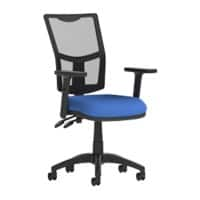 Dynamic Permanent Contact Backrest Task Operator Chair Without Arms Eclipse II Black Back, Blue Seat Without Headrest Medium Back