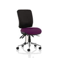 Dynamic Independent Seat & Back Task Operator Chair Without Arms Chiro Black Back, Tansy purple Seat Without Headrest Medium Back