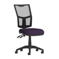 Dynamic Permanent Contact Backrest Task Operator Chair Without Arms Eclipse II Black Back, Tansy purple Seat Without Headrest