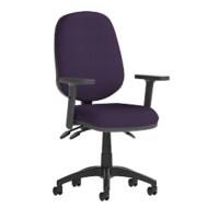 Dynamic Permanent Contact Backrest Task Operator Chair Height Adjustable Arms Eclipse Plus III Tansy purple Seat Without Headrest High Back