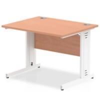 dynamic Impulse Straight Desk Rectangular Beech Cantilever 1,000 (W) x 800 (D) x 730 (H) mm MFC (Melamine Faced Chipboard)