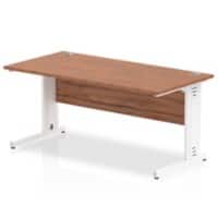 dynamic Impulse Straight Desk Rectangular Walnut Cantilever 1,600 (W) x 800 (D) x 730 (H) mm MFC (Melamine Faced Chipboard)