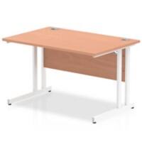 dynamic Impulse Straight Desk Rectangular Beech Cantilever 1,200 (W) x 800 (D) x 730 (H) mm MFC (Melamine Faced Chipboard)