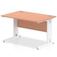 dynamic Impulse Straight Desk Rectangular Beech Cantilever 1,200 (W) x 800 (D) x 730 (H) mm MFC (Melamine Faced Chipboard)