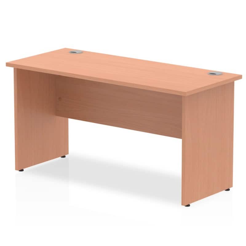 dynamic Impulse Straight Desk Rectangular Beech Base panel 1,400 (W) x 600 (D) x 730 (H) mm MFC (Melamine Faced Chipboard)