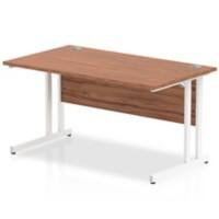 dynamic Impulse Straight Desk Rectangular Walnut Cantilever 1,400 (W) x 800 (D) x 730 (H) mm MFC (Melamine Faced Chipboard)