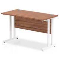 dynamic Impulse Straight Desk Rectangular Walnut Cantilever 1,200 (W) x 600 (D) x 730 (H) mm MFC (Melamine Faced Chipboard)