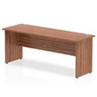 Dynamic Rectangular Office Desk Walnut MFC Panel End Leg Walnut Colour Frame Impulse 1800 x 600 x 730mm