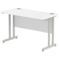 dynamic Impulse Straight Desk Rectangular White Cantilever 1,200 (W) x 600 (D) x 730 (H) mm MFC (Melamine Faced Chipboard)