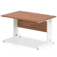 dynamic Impulse Straight Desk Rectangular Walnut Cantilever 1,200 (W) x 800 (D) x 730 (H) mm MFC (Melamine Faced Chipboard)