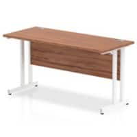 dynamic Impulse Straight Desk Rectangular Walnut Cantilever 1,400 (W) x 600 (D) x 730 (H) mm MFC (Melamine Faced Chipboard)