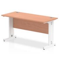 dynamic Impulse Straight Desk Rectangular Beech Cantilever 1,400 (W) x 600 (D) x 730 (H) mm MFC (Melamine Faced Chipboard)