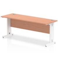 dynamic Impulse Straight Desk Rectangular Beech Cantilever 1,800 (W) x 600 (D) x 730 (H) mm MFC (Melamine Faced Chipboard)