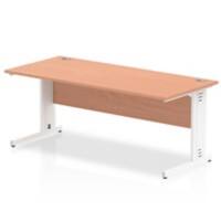 dynamic Impulse Straight Desk Rectangular Beech Cantilever 1,800 (W) x 800 (D) x 730 (H) mm MFC (Melamine Faced Chipboard)