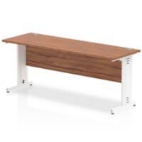 dynamic Impulse Straight Desk Rectangular Walnut Cantilever 1,800 (W) x 600 (D) x 730 (H) mm MFC (Melamine Faced Chipboard)