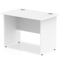 dynamic Impulse Straight Desk Rectangular White Base panel 1,000 (W) x 600 (D) x 730 (H) mm MFC (Melamine Faced Chipboard)