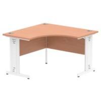 dynamic Impulse Corner Desk Corner Beech Cantilever 1,200 (W) x 1,200 (D) x 730 (H) mm MFC (Melamine Faced Chipboard)