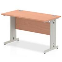 dynamic Impulse Straight Desk Rectangular Beech Cantilever 1,200 (W) x 600 (D) x 730 (H) mm MFC (Melamine Faced Chipboard)