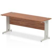 dynamic Impulse Straight Desk Rectangular Walnut Cantilever 1,800 (W) x 600 (D) x 730 (H) mm MFC (Melamine Faced Chipboard)