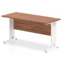 dynamic Impulse Straight Desk Rectangular Walnut Cantilever 1,400 (W) x 600 (D) x 730 (H) mm MFC (Melamine Faced Chipboard)