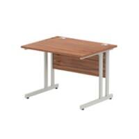 dynamic Impulse Straight Desk Rectangular Walnut Cantilever 1,000 (W) x 800 (D) x 730 (H) mm MFC (Melamine Faced Chipboard)