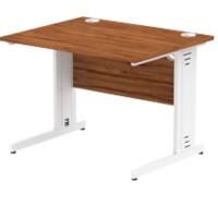 dynamic Impulse Straight Desk Rectangular Walnut Cantilever 1,000 (W) x 800 (D) x 730 (H) mm MFC (Melamine Faced Chipboard)
