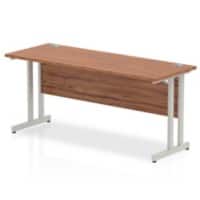 dynamic Impulse Straight Desk Rectangular Walnut Cantilever 1,600 (W) x 600 (D) x 730 (H) mm MFC (Melamine Faced Chipboard)