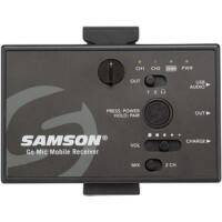 SAMSON Wireless Microphone Receiver Only GO MIC MOBILE 3.5mm Mini And USB-C Ports Black