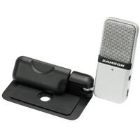 SAMSON Clip-On Miniature USB Condenser Microphone GO MIC Wired With 3.5mm Port Silver