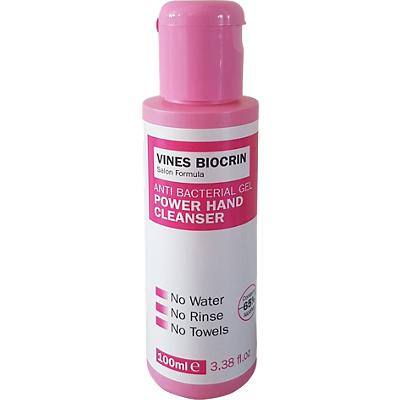 VINES BIOCRIN Anti Bacterial Hand Sanitiser Gel Transparent 100 ml Pack of 12