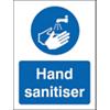 Stewart Superior Health and Safety Sign Hand Sanitiser Plastic Blue, White 30 x 20 cm