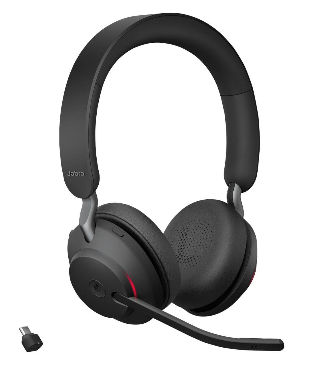Jabra Evolve2 65 Wireless Headset Bluetooth, USB With Microphone Stereo Black