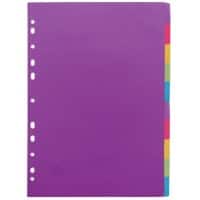 Concord Blank Dividers A4 Assorted Multicolour 10 Part Cardboard 11 Holes 10 Dividers