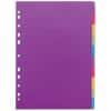 Concord Blank Dividers A4 Assorted Multicolour 10 Part Cardboard 11 Holes 10 Dividers