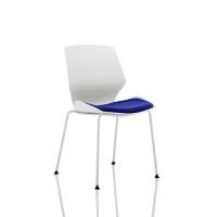 Dynamic Visitor Chair Without Arms Fabric Florence Seat Stevia Blue