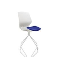 Dynamic Visitor Chair Florence Spindle Seat Stevia Blue Without Arms Fabric