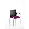 Dynamic Visitor Chair Fixed Armrest Academy Seat Tansy Purple