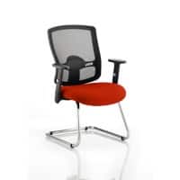 dynamic Portland Visitor Chair Height-Adjustable Armrest Tabasco Orange 115 kg 650 x 590 x 920 mm