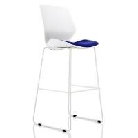Dynamic Visitor Chair High Stool Florence Seat Stevia Blue Without Arms Fabric