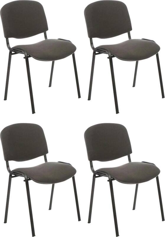 Dynamic Stacking Chair ISO Charcoal Without Arms Fabric Pack of 4