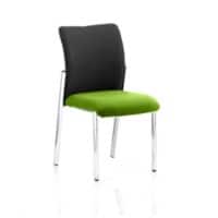 Dynamic Visitor Chair Academy Seat Myrrh Green Seat Black Back Without Arms Fabric