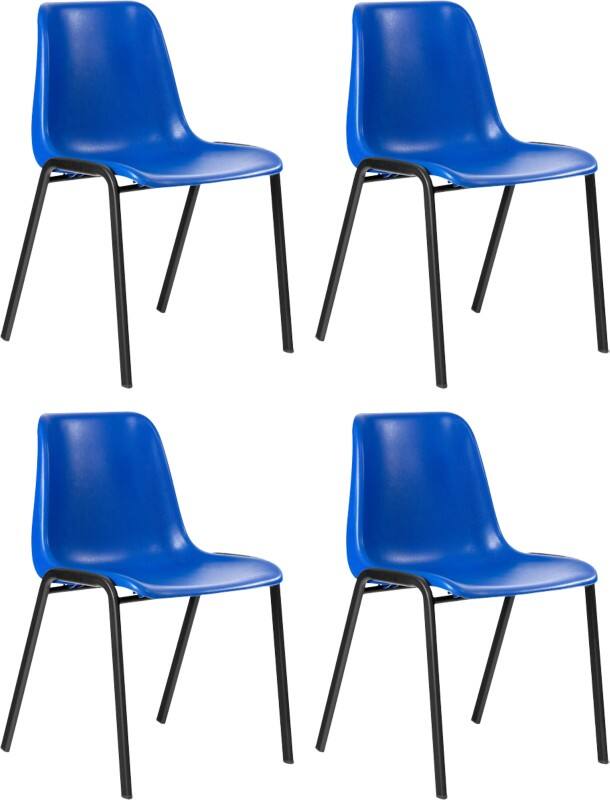 Dynamic Stacking Chair Polly Blue Pack of 4 Without Arms